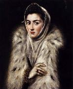 GRECO, El A Lady in a Fur Wrap oil painting reproduction